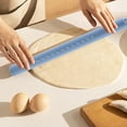 thumbnail image 4 of Cagogo 4Pcs Silicone Rolling Pin, Non-Stick Dough Roller with Measurement Marks for Baking, Stainless Steel Core Kitchen Roller for Pastries Pizza Fondant Bread, Essential Tool for Home Bakers and, 4 of 9
