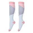 thumbnail image 3 of Stretch Socks, Elasticity Compression Stockings, Color Stockings For Joggers Athletes Running Pink Blue L/XL, 3 of 8