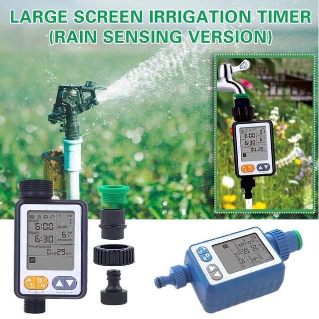 Watering Can for Outdoor Plants Rain Sense Timer Outdoor Garden Garden Large Screen Watering Can Automatic Watering Device Timing Irrigation Controller Garden Watering System