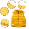 thumbnail image 1 of 3-12 Ans Enfants Bébés Garçons Filles Doudoune Sans Manches Veste Matelassée Légère Imperméable Sans Manches Couleur Unie Fermeture Éclair Doudoune Sans Manches Vêtement d'Extérieur, 1 of 4