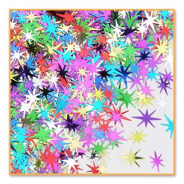 Beistle CN179 Confettis Starbursts Multicolores - Lot de 6