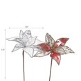 thumbnail image 2 of Christmas Marble Poinsettia Pick - Set of 6, 2 of 3