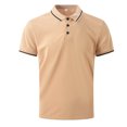 thumbnail image 4 of Jovati Chemise Décontractée à Manches Courtes à Col Rabattu pour Hommes, Tissu en Polyester, Coupe Confortable Respirante, Design Uni, Lavable à la Machine, Épaisseur Standard, 4 of 5