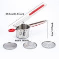 thumbnail image 2 of Hearth & Gear Potato Masher Stainless Steel Potato Replaceable Bottom Plate Pumpkin And Potato Masher Potato Kitchen Things Things at Home Bar Must Haves Sharpest Set Metal Strip for Kitchen, 2 of 3