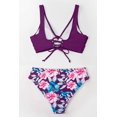 thumbnail image 2 of Women's Bikini Swimsuit Front Cross Lace Up Two Piece Bathing Suit, 2 of 3