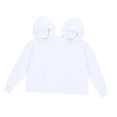 thumbnail image 4 of Esquirla Couple Hoodie Oversized Outerwear Fashionable Intimate Matching Sweatshirts White, 4 of 5