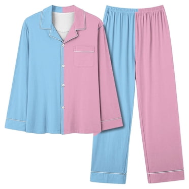 Tranfacy Pyjama en Molleton pour Femmes, Pyjama Duveteux pour Femmes, Ensemble de Pyjama Décontracté à Coutures, Haut à Manches Longues et Pantalon