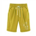 thumbnail image 1 of Plebaso Womens Casual Shorts Knee Length Rull up Printed Shorts Straight Summer Short Pants with Pockets, 1 of 3
