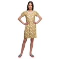 thumbnail image 2 of Moomaya Chemise de Nuit d'Allaitement à Col Rond pour Femmes, Imprimée, à Manches Courtes, 2 of 5