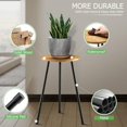thumbnail image 4 of Support pour Plantes Intérieur Milieu du Siècle Support pour Plantes en Bois Table pour Plantes pour Pots de Fleurs Support pour Plantes Haut en Métal Robuste Déco Maison Moderne Petite Table d'Appoint Ronde (.”x”), 4 of 9