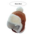 thumbnail image 5 of Kids Winter Ear Protection Hat Autumn Winter Children Lei Feng Hat with Fur Ball Decor Kids Outdoor Riding Hat with Ear, 5 of 5