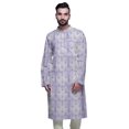 thumbnail image 1 of Atasi Kurta Imprimé pour Hommes Col Mandarin Popeline de Coton Kurta Chemise Décontractée, 1 of 7