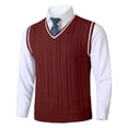 thumbnail image 4 of SHIXIAOO Male Knitted Vest Vest V Neck Sleeveless Padded Sweater Vest Open Cardigan plus Man Sweater for Men Sweaters for Men Cardigan Open Front with Hood Cropped Cardigan Sweaters for Men Sweaters, 4 of 8