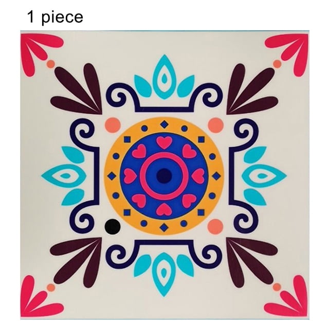yeacher Self-Adhesive PVC Tile Stickers - Waterproof, Oil-Resistant, Removable Kitchen Decor (20x20cm, 1 Piece) - Upgrade Your Tiles Instantly!