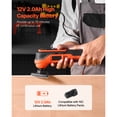 thumbnail image 4 of KFFKFF Cordless Oscillating Tool, 12V Multitool Oscillating Saw Tool with 6 Variable Speeds 6000 - 17500 OPM, 3.2° Oscillation Angle, 4 of 9