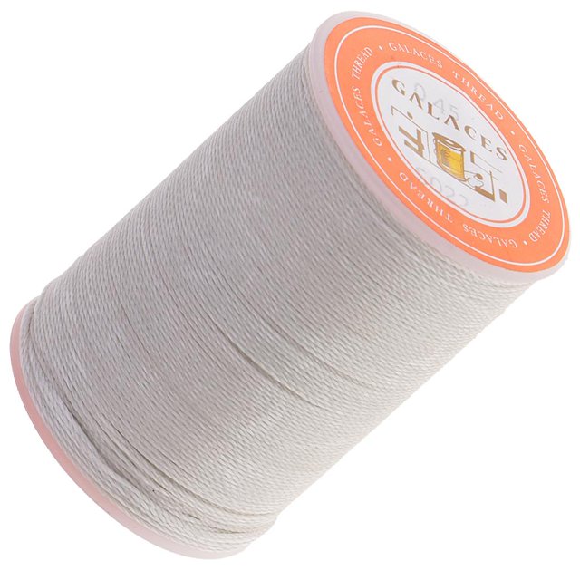 Fil à Coudre en Polyester pour Cuir 85 m 0,45 mm, Cordon ed pour Cuir, Gris Pâle