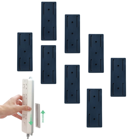 Adhesive Socket Holder, Wall Mount Home Power Strip Fixator, Cable Management Punch Free Surge Protector, Self-adhesive Desktop Socket Fixer for Socket Storage