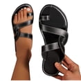 thumbnail image 4 of CHGBMOK Womens Sandals Summer New Solid Color Retro Flat Toe Slippers Outdoor Beach Sandals Sizes 36-43, 4 of 9