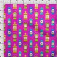 thumbnail image 4 of oneOone Tissu Popeline de Coton Sergé Fuchsia Rose, Matériau de Robe Rétro, Tissu Imprimé au Mètre, 56 Pouces de Large, 4 of 5