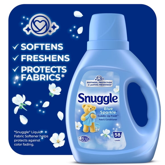 Snuggle Blue Sparkle Cuddle-Up Fresh adoucissant textile, 58 brassées, 1,16 litres
