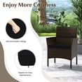 thumbnail image 4 of Patiojoy 8 Piece Patio Rattan Conversation Set Outdoor Wicker Furniture Set w/ Chair Loveseat & Tempered Glass Table Black, 4 of 9