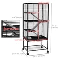 thumbnail image 3 of PawHut 4-Tier Ferret Cage Rolling Small Animal Cage w/ Storage Shelf, 3 of 10
