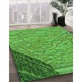 thumbnail image 3 of Ahgly Company Tapis d'Intérieur Lavable à la Machine, Carré, Transitionnel, Vert, Tapis de Zone, 6 Pieds Carré, 3 of 7