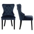 thumbnail image 4 of Costaelm Modern Tufted Velvet Dining Side Chair, Navy Blue (Set of 2), 4 of 7
