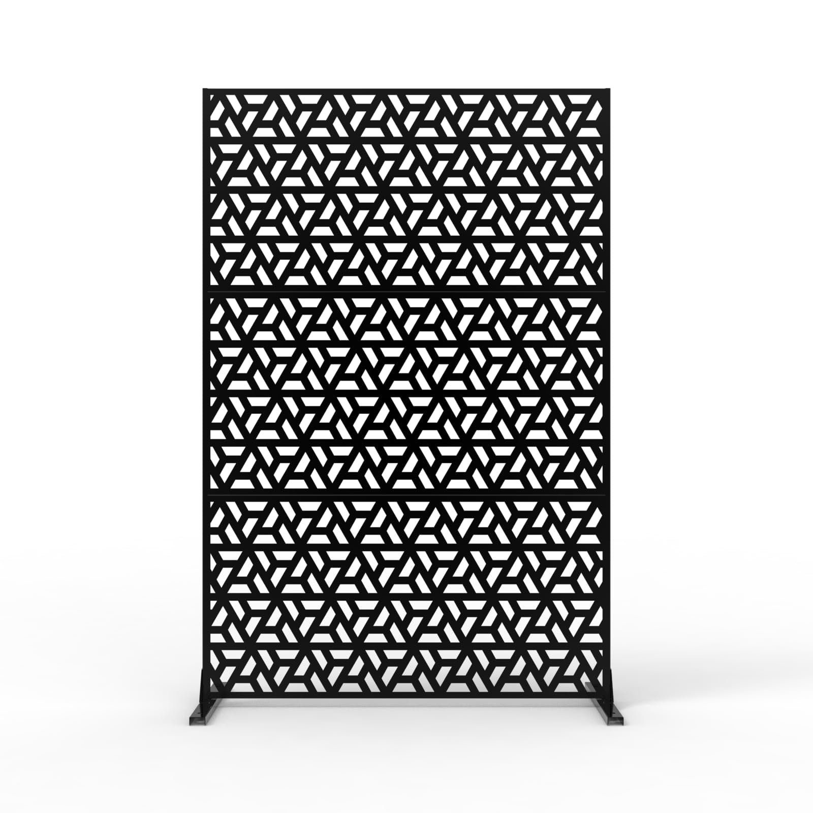 72" H x 47" W Freestanding Metal Privacy Screen - Rustproof Weather-Resistant, 0.39" Gap Decorative Fence for Patio & Garden