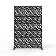 thumbnail image 1 of Yiwa Metal Outdoor Privacy Screen Panel, Freestanding Decorative Divider for Patio, Balcony or Garden, Weather-Resistant Design with Included Stand and Accessories for Quick Assembly, 1 of 10