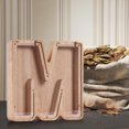 thumbnail image 4 of Agiferg Personalized Wooden Name Money Box Wooden Deposit Box Twenty Six English Letters, 4 of 6