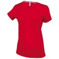 thumbnail image 1 of Kariban T-Shirt à Manches Courtes Col en V pour Femmes, 1 of 2