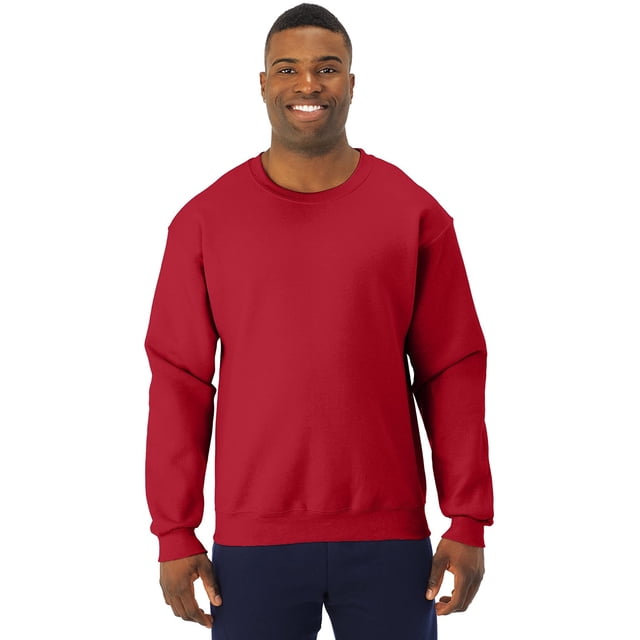 Jerzees Chandail Molletonné à Col Rond pour Hommes NuBlend Super Sweats, 2X, Rouge Vif