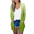 thumbnail image 2 of Pxiakgy cardigans pour Femmes Cardigan de Mode Décontracté avec Poches Manches Longues Veste Verte m, 2 of 4