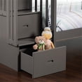 thumbnail image 4 of Pemberly Row Traditional Staircase Bunk Twin Over Twin in Gray, 4 of 8