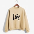 thumbnail image 2 of CEHVOM Femmes Mode Décontractée Imprimé Col Rond Ample Manches Longues Hauts Courts Blouse Chandails Sans Capuche Liquidation, 2 of 5