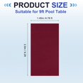 thumbnail image 2 of Uxcell Billiard Cloth Pool Table Felt, Professional Felt Replacement Kit Fit for Home Clubs Bars Indoor Sports Games Red 9 ft, 2 of 5