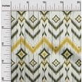 thumbnail image 2 of oneOone Silk Tabby Lime Green Fabric Asian Ikat Craft Projects Decor Fabric Printed By The Yard 42 Inch Wide, 2 of 4