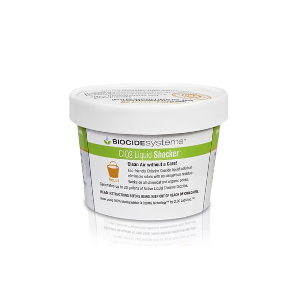 Biocide Systems Odor Absorber 3251 Liquid Shocker; Free Standing Tub; Unscented; Single; With English Packaging; Generates Up To 20 Gallon Of Liquid Chlorine Dioxide