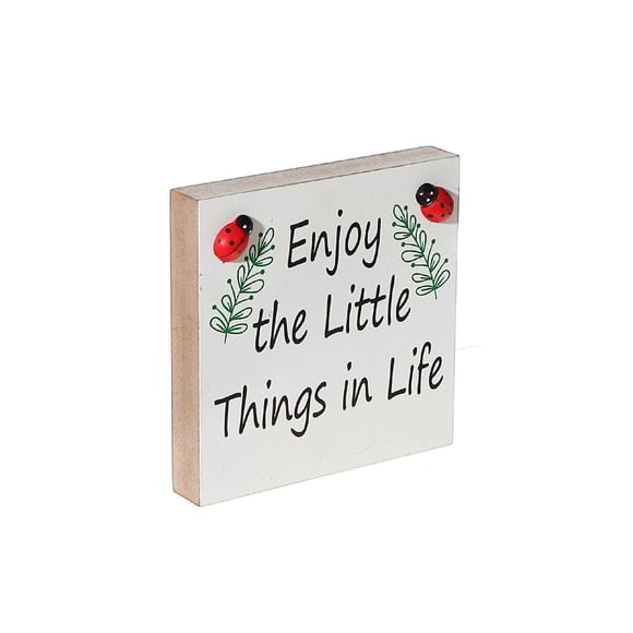 IH Casa Decor Wood Block Enjoy The Little Things In Life