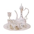 thumbnail image 4 of jifeng Turkish Teapot Set Art Crafts 6 Metal Cups and Tray for Tea Table Home Bar Decor, 4 of 9