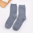 thumbnail image 3 of Women's Casual Home Solid Color Mid-Calf Socks, Warm Wool, Polyester, One Size Fits Shoe Sizes 35-42, 3 of 4
