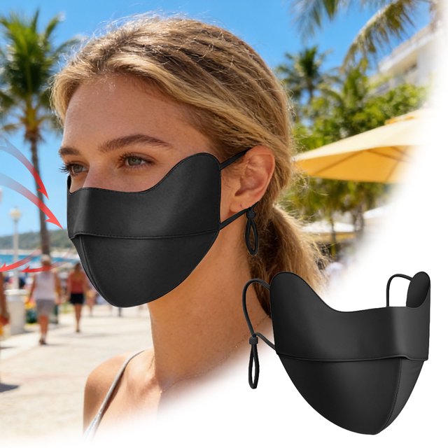 Outdor Protection Solaire Intégrale UPF 50+ pour Sports de Plein Air, Vélo, Randonnée avec Sangle Ajustable et Respirant