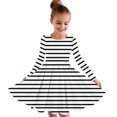 thumbnail image 1 of Robe Patineuse à Manches Longues pour Filles, Décontractée, Col Ras du Cou, Ligne A, Fluide, Automne, 4 à 13 Ans, 1 of 4