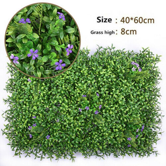 Artificial Green Grass Square Plastic Lawn Plant Home Wall Decoration