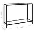 thumbnail image 4 of vidaXL Console Table Transparent 100x35x75 cm Tempered Glass, 4 of 4