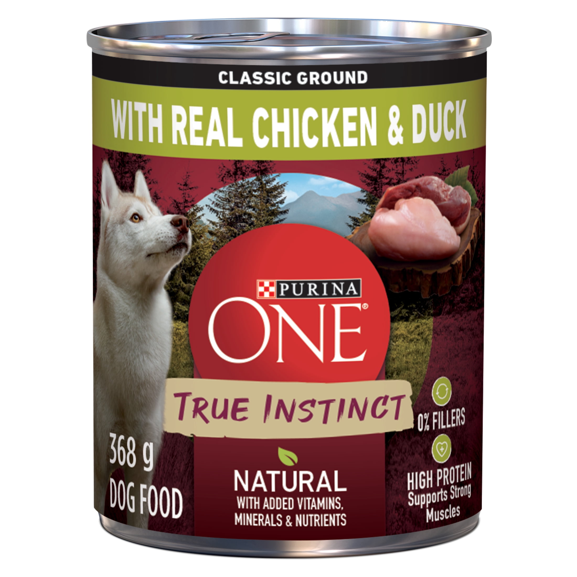 Purina ONE True Instinct Classic Ground Chicken & Duck, Wet Dog Food 368 g