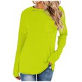 thumbnail image 1 of Timegard Womens Tops Crewneck Long Sleeve Drop Shoulder Basic Tee Fall Casual Loose Tops with Pocket, 1 of 5