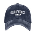thumbnail image 1 of GDREDA Adjustable Baseball Caps Vintage Print Washed Cap For Men And Women Adjustable Unisex Baseball Hat，Navy, 1 of 4