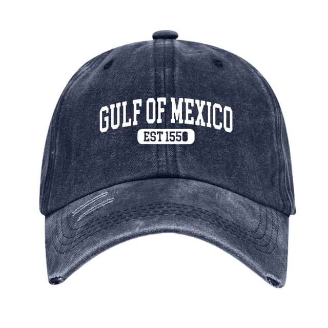 GDREDA Adjustable Baseball Caps Vintage Print Washed Cap For Men And Women Adjustable Unisex Baseball Hat,Navy